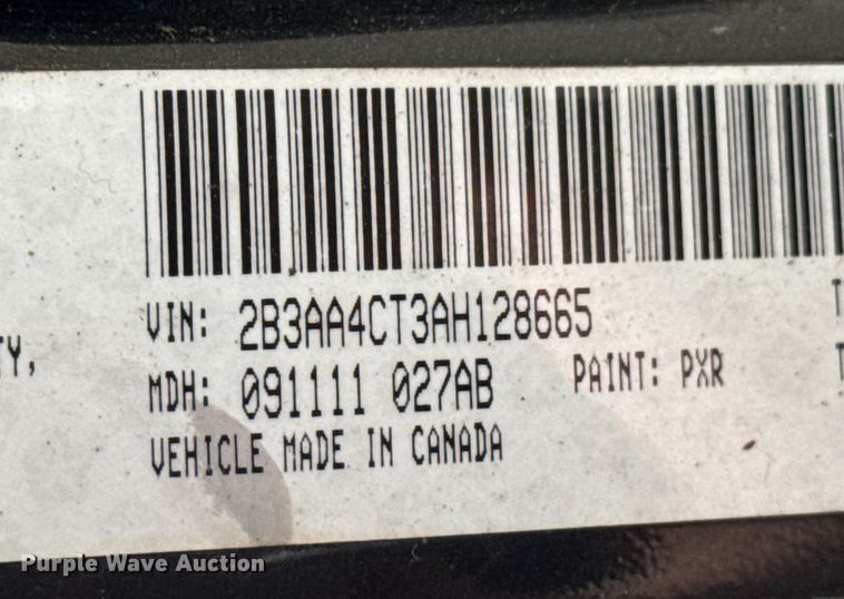 image for item DU9391 2010 Dodge Charger 