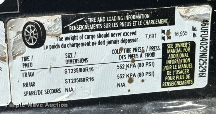 image for item DU9427 2022 Roadclipper MAX210 equipment trailer