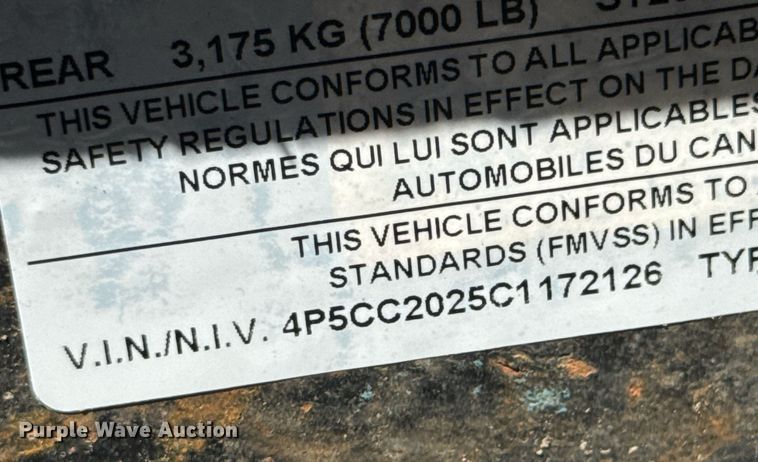 image for item DU9448 2012 PJ equipment trailer