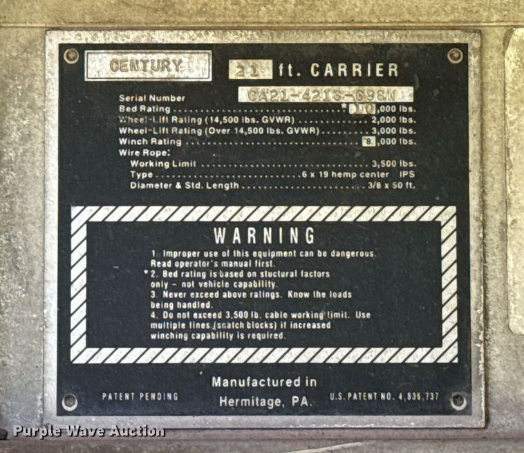 image for item DW5125 1999 International 4700 rollback truck