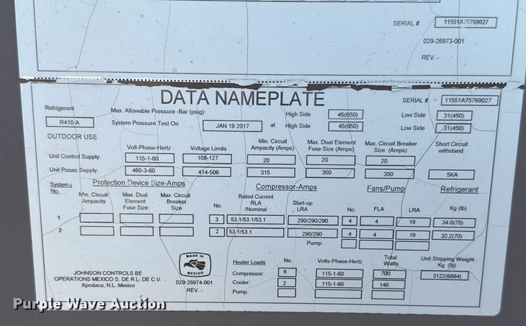 image for item DW5164 York AC unit