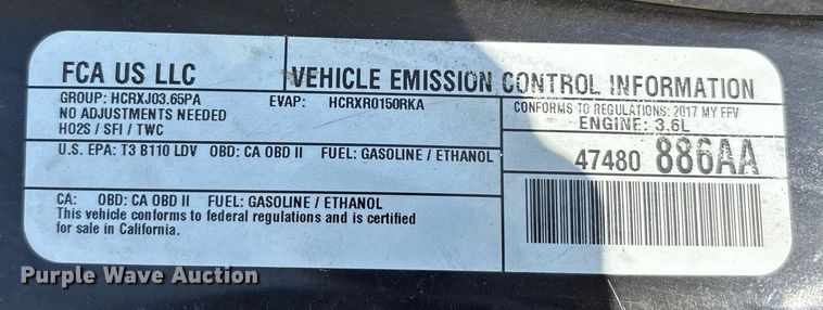 image for item DW7221 2017 Dodge Grand Caravan van