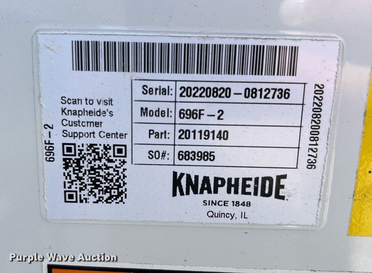 image for item DW7231 Knapheide 696F-2 utility bed