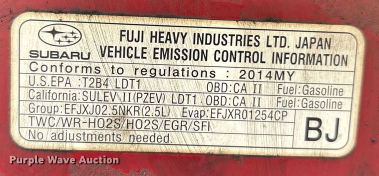 image for item DW7237 2014 Subaru Forester SUV