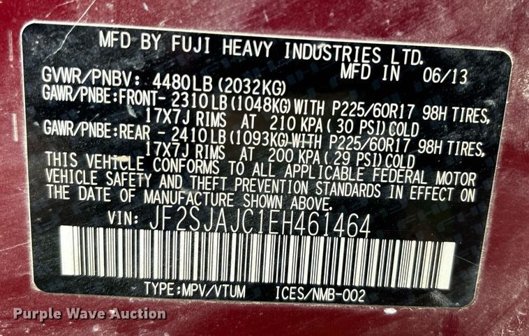 image for item DW7237 2014 Subaru Forester SUV