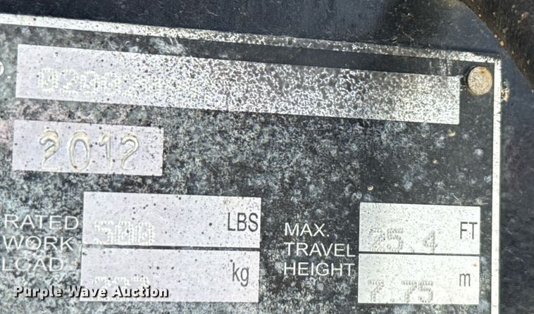 image for item DX5678 2012 JLG 2630ES scissor lift