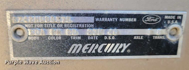 image for item DX7180 1966 Mercury Monterey 