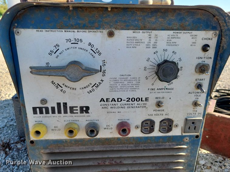 image for item DX7182 Miller AEAD-200LE welder/generator
