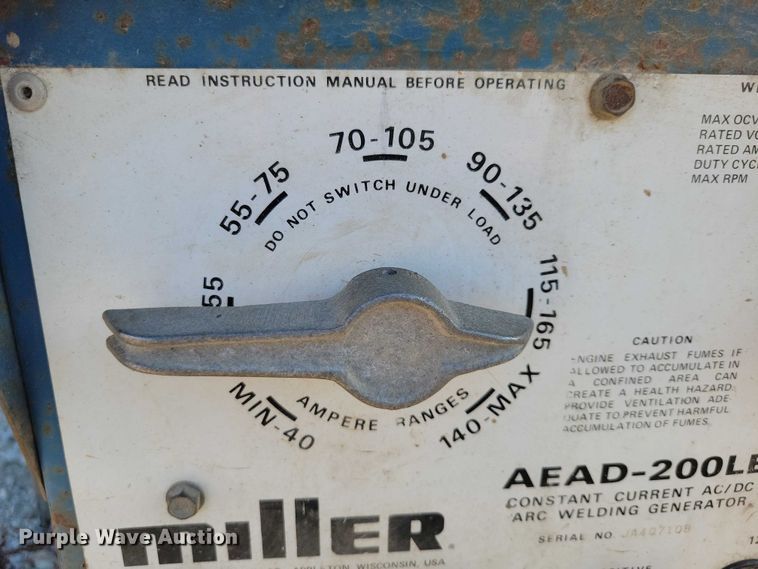 image for item DX7182 Miller AEAD-200LE welder/generator