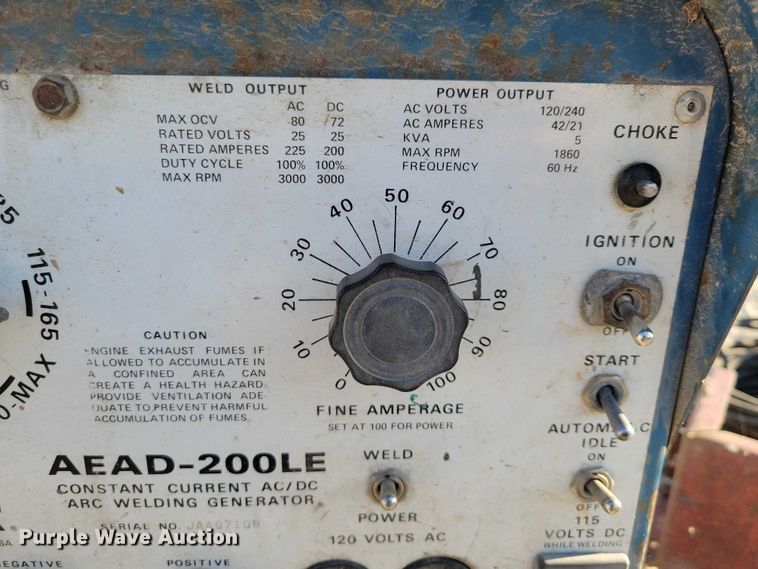 image for item DX7182 Miller AEAD-200LE welder/generator