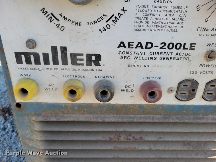 image for item DX7182 Miller AEAD-200LE welder/generator