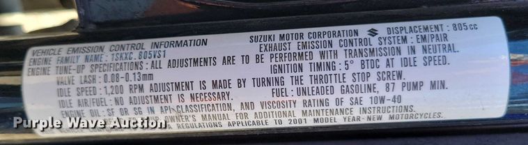 image for item DX7229 2001 Suzuki Marauder motorcycle