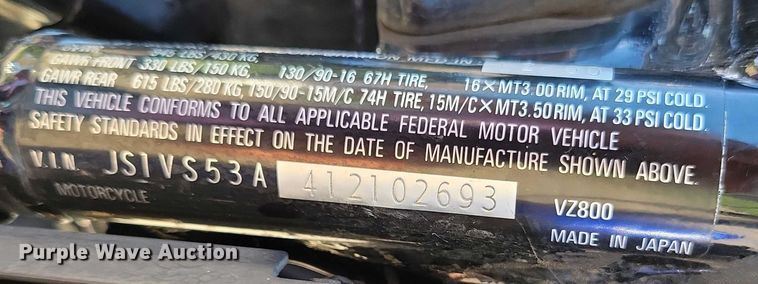 image for item DX7229 2001 Suzuki Marauder motorcycle