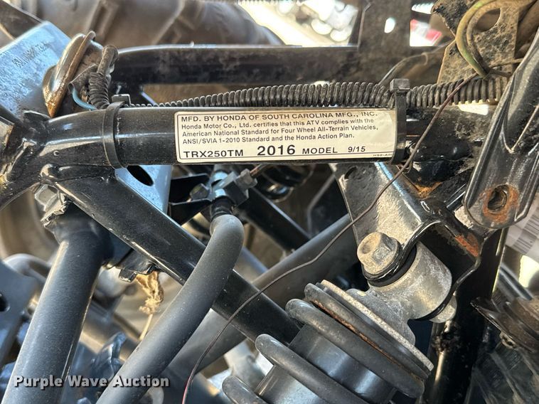 image for item DY0035 2016 Honda TRX250 ATV