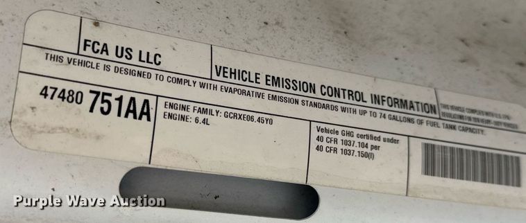 image for item DY0392 2016 Dodge Ram 5500  truck cab and chassis