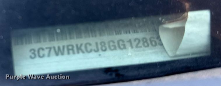 image for item DY0393 2016 Dodge Ram 4500 truck cab and chassis