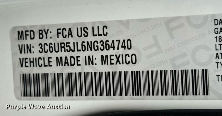 image for item DY0429 2022 Dodge Ram 2500 Big Horn  Crew Cab pickup truck