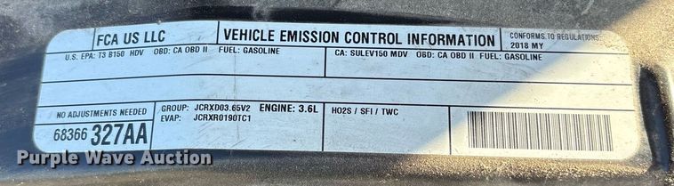 image for item DY0810 2018 Dodge Ram Promaster 2500 van