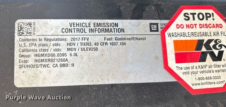 image for item DY0867 2017 Chevrolet Silverado 2500HD Crew Cab pickup truck