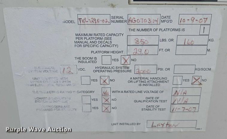 image for item DY0974 2008 Ford F450 Super Duty bucket truck