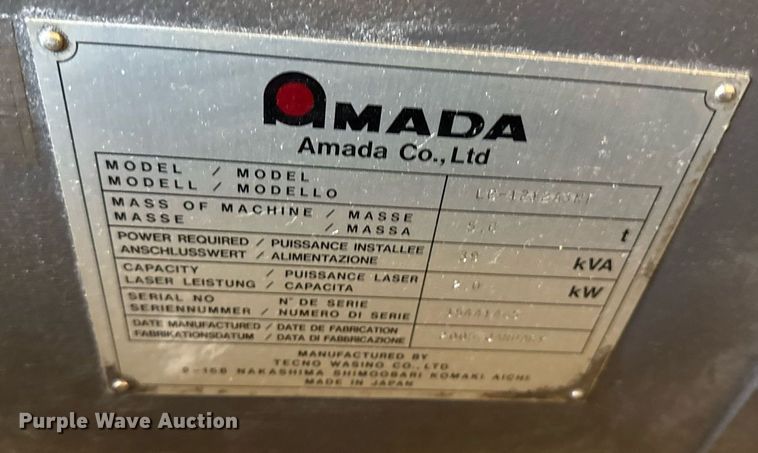 image for item DZ4215 Amada Fanuc AF2000E  CNC cutting system