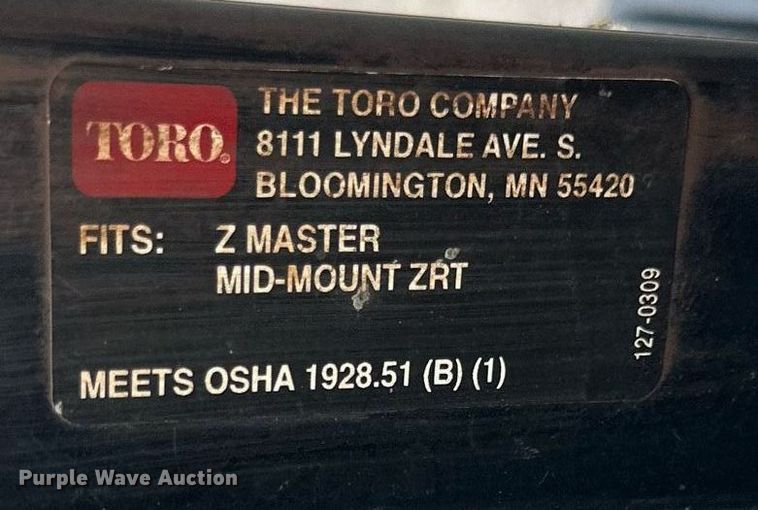 image for item EB2801 Toro Z Master ZTR lawn mower