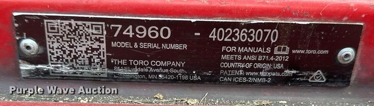 image for item EB2801 Toro Z Master ZTR lawn mower