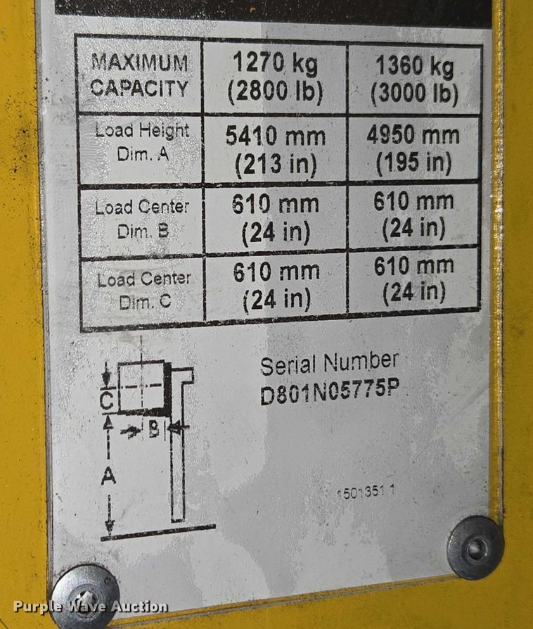image for item EC4278 2016 Yale OS030EF order picker