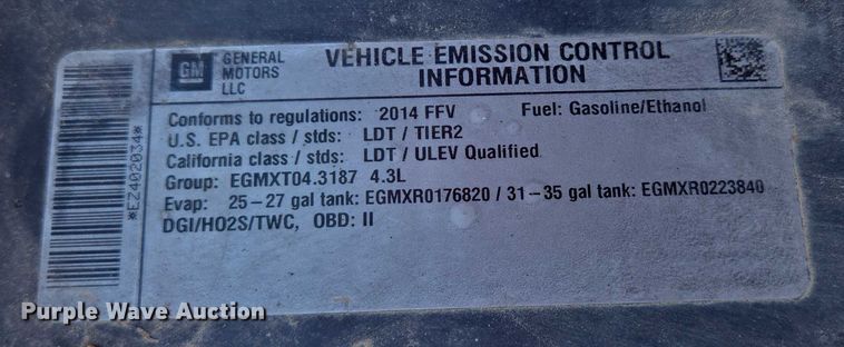 image for item ED2165 2014 GMC Sierra 1500 pickup truck