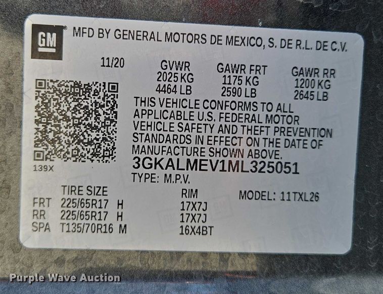image for item EF1499 2021 GMC Terrain SUV