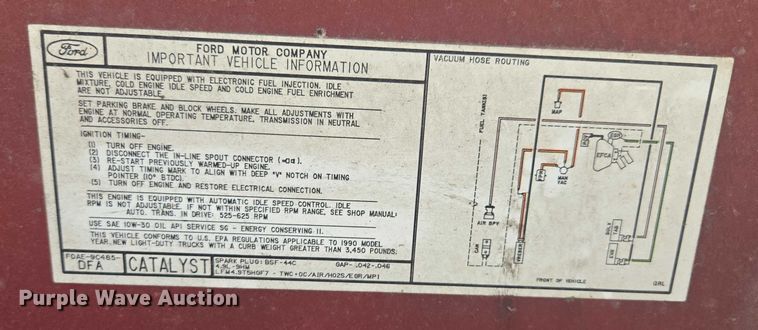 image for item EF1831 1990 Ford  F150 pickup truck