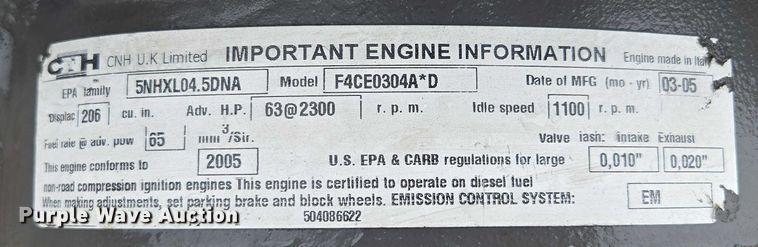 image for item EF1859 2005 Iveco-FPT F4CE0304A*D engine