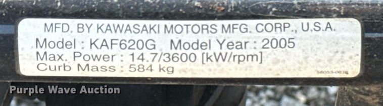 image for item EG5867 2005 Kawasaki Mule 4000 utility vehicle