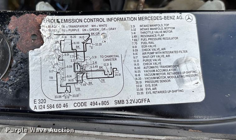 image for item EJ7624 1995 Mercedes-Benz E320 