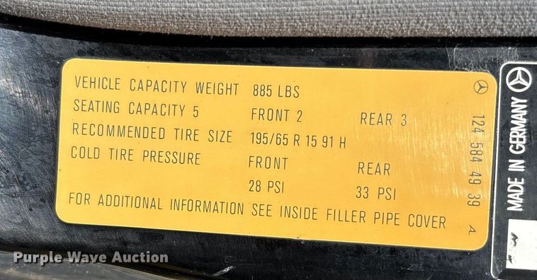 image for item EJ7624 1995 Mercedes-Benz E320 