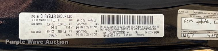 image for item EJ7625 2013 Jeep Patriot SUV