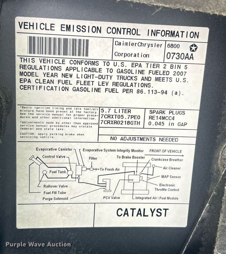 image for item EK8220 2007 Dodge Ram 1500 Quad Cab pickup truck