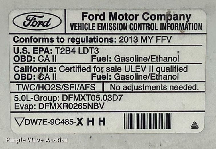 image for item EK8373 2013 Ford F150  SuperCab pickup truck