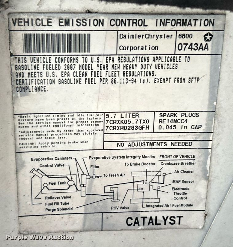 image for item EK8379 2007 Dodge Ram 2500 SLT pickup truck