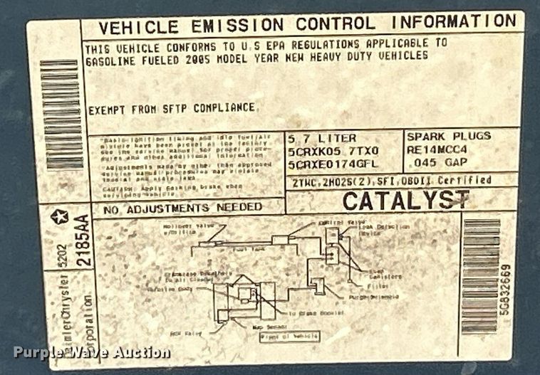 image for item EK8380 2005 Dodge Ram 2500 pickup truck