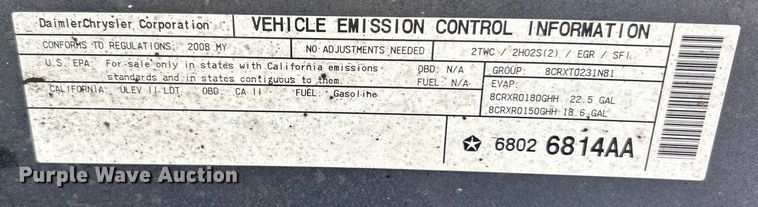 image for item EK8411 2008 Jeep Wrangler Sahara SUV