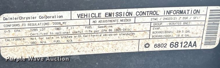 image for item EK8412 2008 Jeep Wrangler Sahara SUV