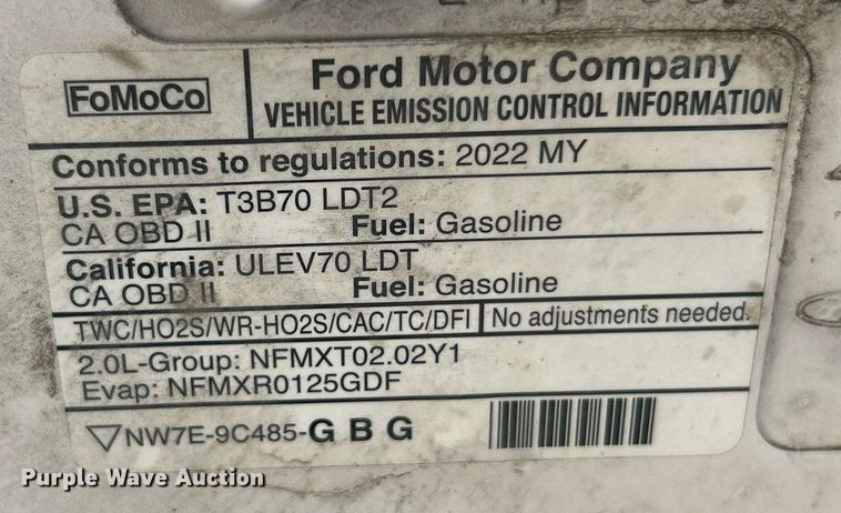 image for item EK8420 2022 Ford Maverick XL Crew Cab pickup truck