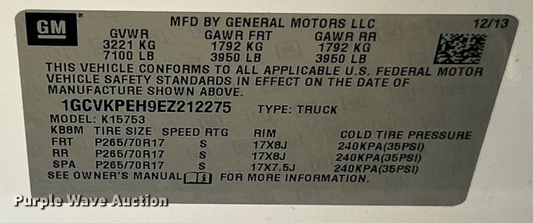 image for item EK8430 2014 Chevrolet Silverado 1500 Double Cab pickup truck