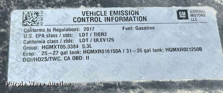 image for item EK8431 2017 Chevrolet Silverado 1500 pickup truck