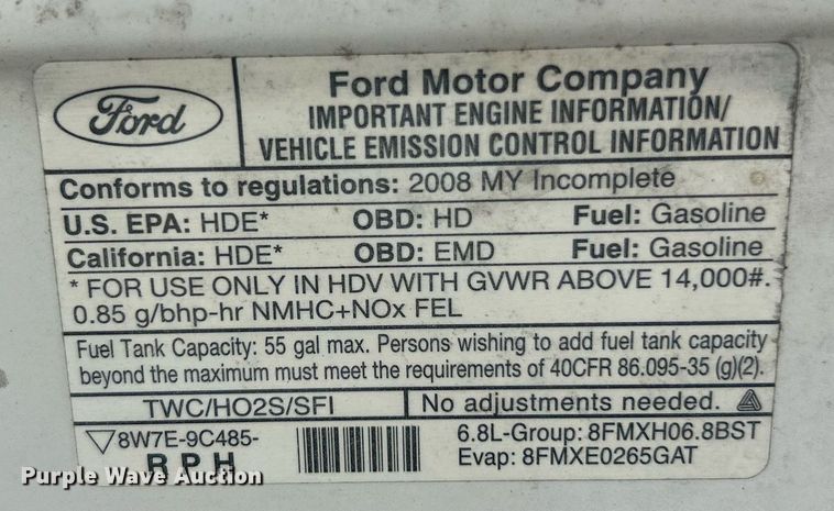 image for item EK8445 2008 Ford E450 Super Duty shuttle bus