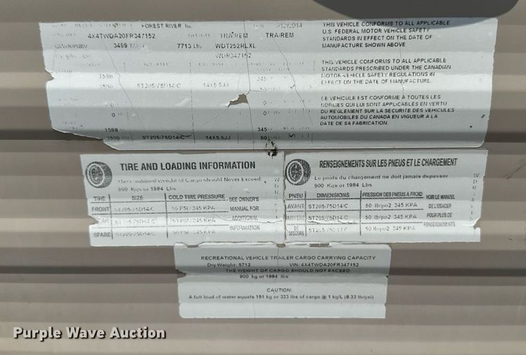 image for item EM2228 2015 Wildwood X-lite 