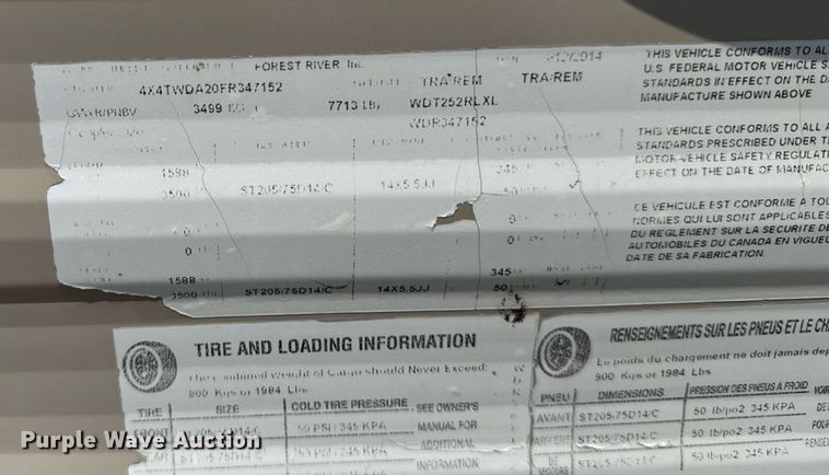 image for item EM2228 2015 Wildwood X-lite 