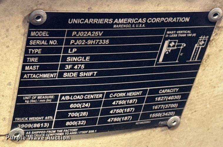 image for item EM8001 Nissan 50 forklift