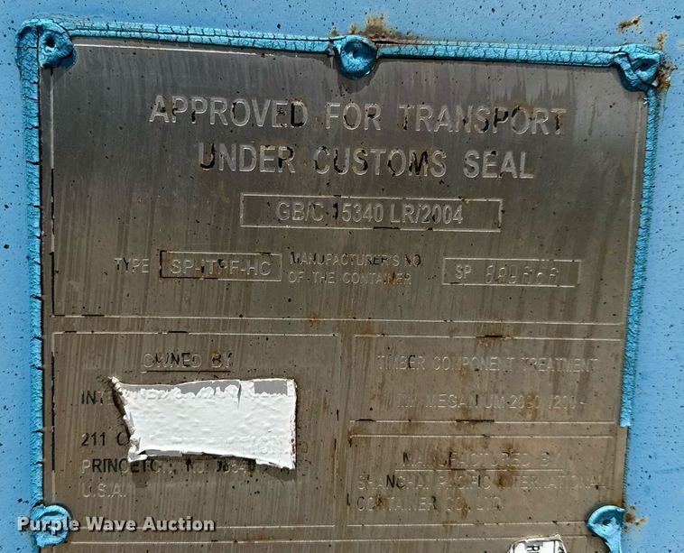 image for item EM8022 2004 Shanghai Pacific International SP-ITPF-HC shipping container